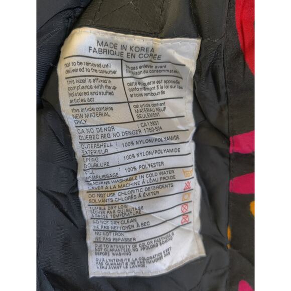 Vintage Jupa Sports Olympic Canada Ski Winter Jacket Sz 14 90's Black Snowboard - Picture 10 of 10